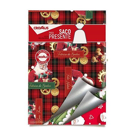 Saco Metalizado de Natal 60X90CM Sortido