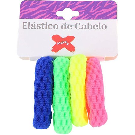 Acessorio para Cabelo Elastico Neon 2,5CM BL.C/04UN PCT.C/12