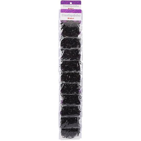 Acessorio para Cabelo Elastiquinho Preto 2,5CM 3,5G PCT.C/10
