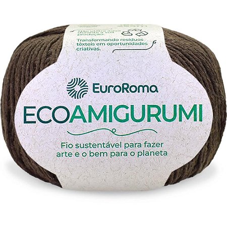 Linha para Croche Ecoamigurumi Marrom 8/7 Fios 160G 254MTS