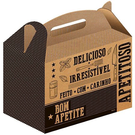 Embalagem para Alimentos Lanche Frases KIT CX.KRAFT