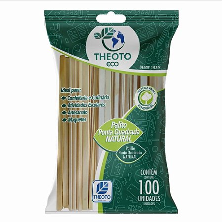 Palito de Madeira P/SORVETE Ponta Quadrada