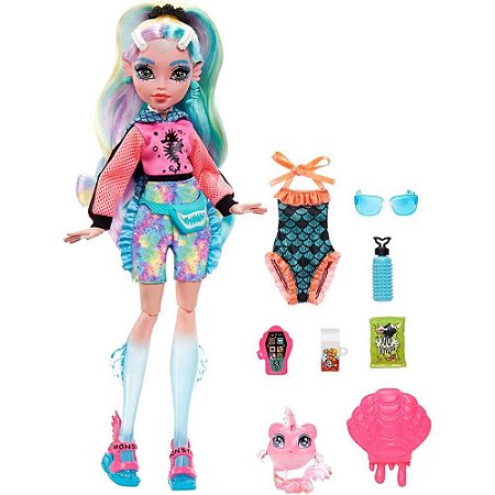 Monster HIGH C/PET + Acessórios Lagoona - Mattel