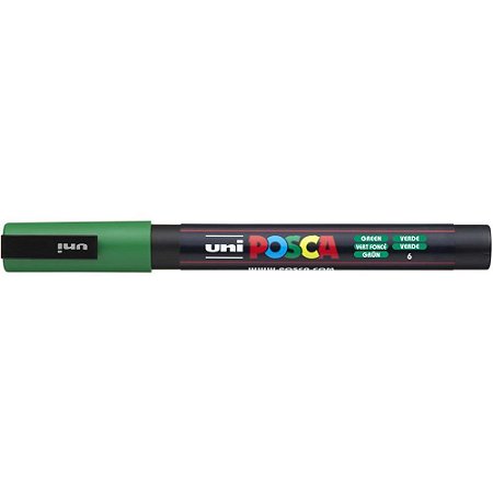 Pincel Marcador Artesanato Posca PC-3M Fine Line Verde