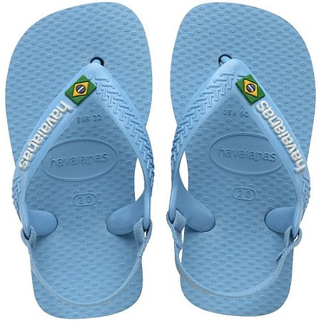 Chinelo Havaianas Infantil BABY Brasil Logo 20 Azul Claro
