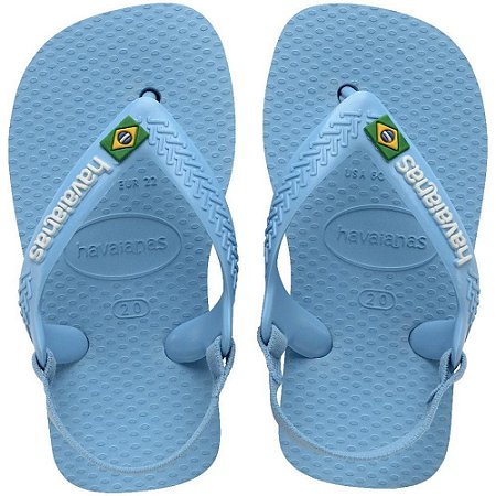 Chinelo Havaianas Infantil BABY Brasil Logo 22 Azul Claro
