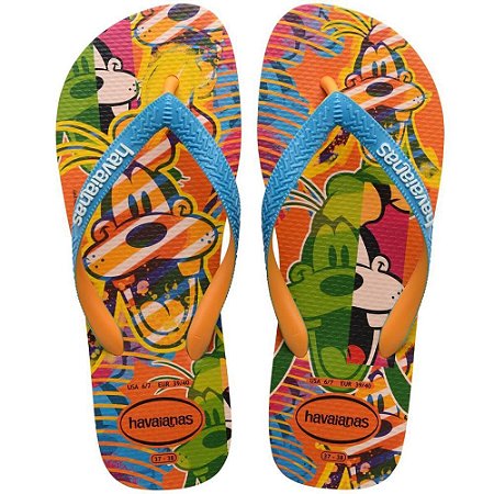 Chinelo Havaianas Licenciado Disney STYLISH 41/2 Laranja
