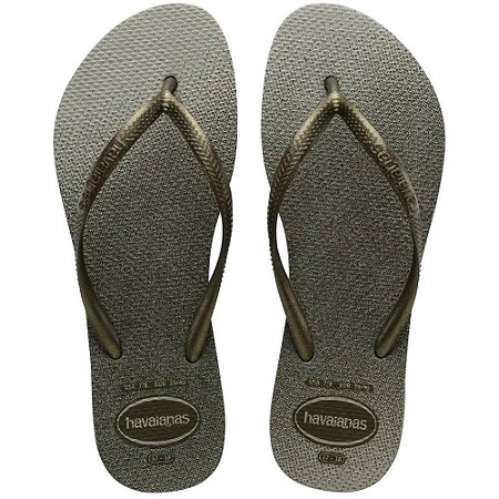 Chinelo Havaianas Feminino SLIM GLOSS 39/0 Musgo