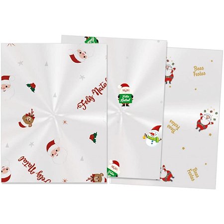 Saco Poli Transparente Decorad Natal 20X29CM Sortido