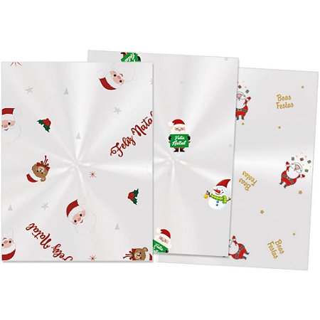 Saco Poli Transparente Decorad Natal 25X37CM Sortido