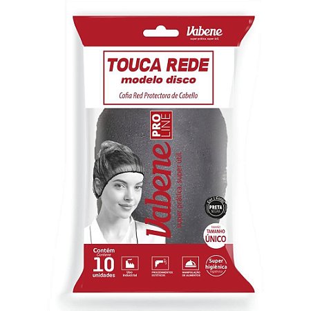 Touca Descartavel Rede 20CM 100% NYLON Preta