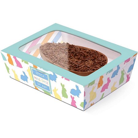 Caixa P/OVO de Pascoa 250G BLISS P/MEIO OVO C/COLHER
