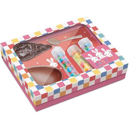 Caixa P/OVO de Pascoa KIT Conf.coelhinho Lilica 150G