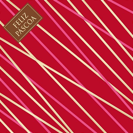 Embalagem P/OVO de Pascoa 39X39CM Moody Vermelho