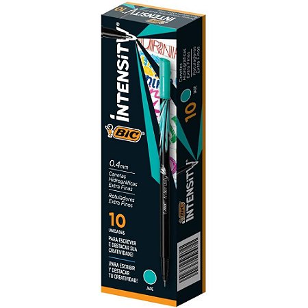 Caneta com Ponta Porosa Intensity 0.4MM Azul Turquesa