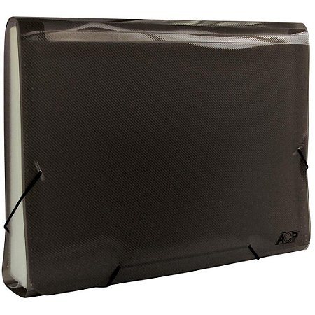 Pasta Sanfonada Plastica A4 12 Divisoes Fume (7897027250272)