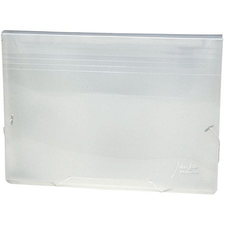 Pasta Sanfonada Plastica Porta Cheque 12 DIV. Cristal