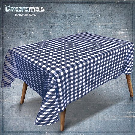 Toalha Termica Xadrez Azul Marinho 1,40 X 30M