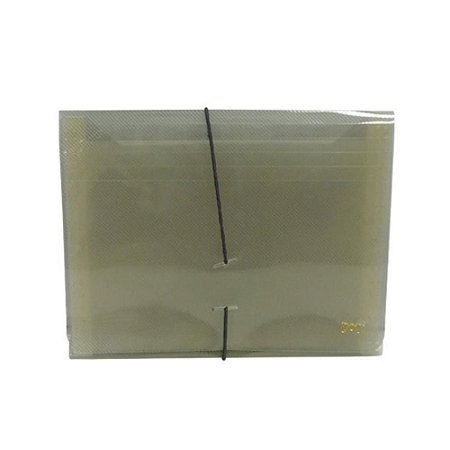 Pasta Sanfonada Plastica Duplicata 12 Divisoes Fume