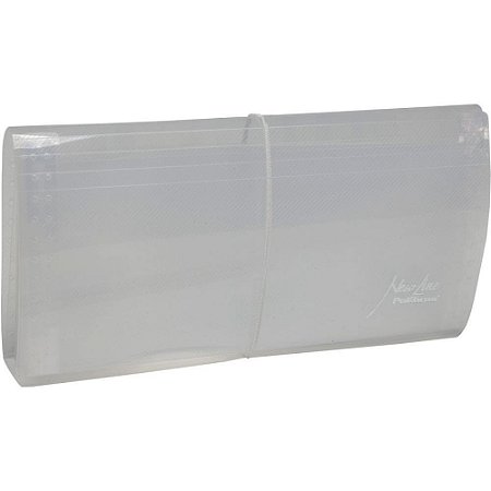 Pasta Sanfonada Plastica Oficio 31 Divisoes Cristal