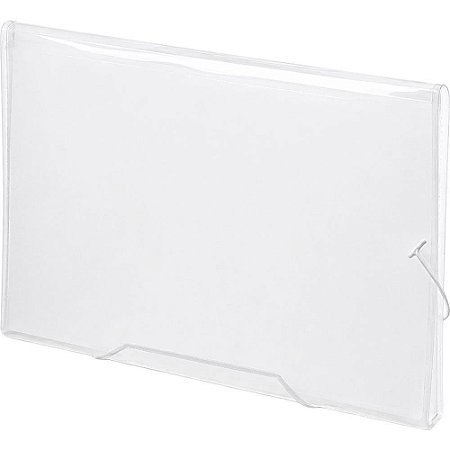 Pasta Sanfonada Plastica Oficio 12 Divisoes Cristal