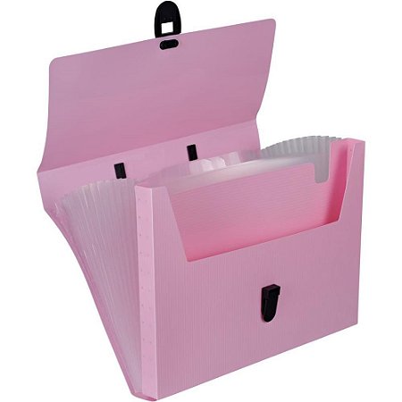 Pasta Sanfonada Plastica Colors A4 12 Divisoes RSP