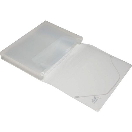 Pasta Sanfonada Plastica A4 12 Divisoes Cristal (7896644704779)