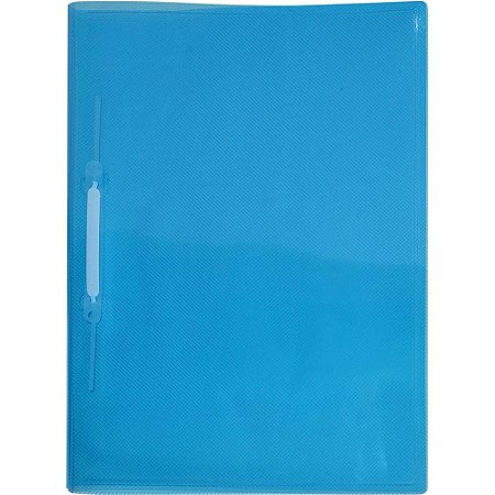 Pasta Grampo Trilho Plastica Oficio Azul