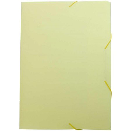 Pasta ABA Elastica Plastica Oficio Serena Amarelo Pastel