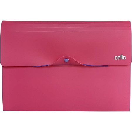 Pasta Sanfonada Plastica A4 12DIVISOES FULL Color PINK