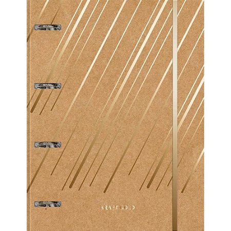 Fichario Cartonado KRAFT GOLD 80FLS.