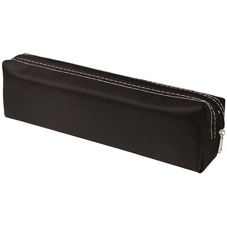 Estojo Tecido Quadrado PQ 1ZIPER Preto