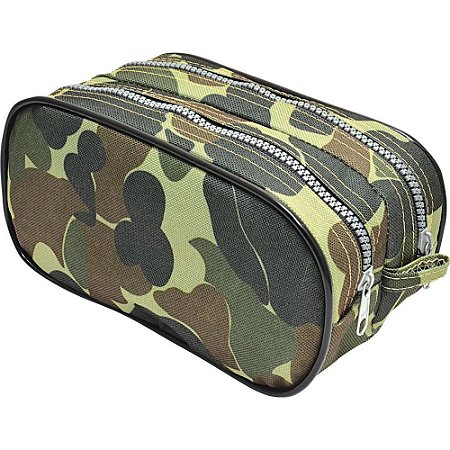 Estojo NYLON Retangular Duplo Camuflado