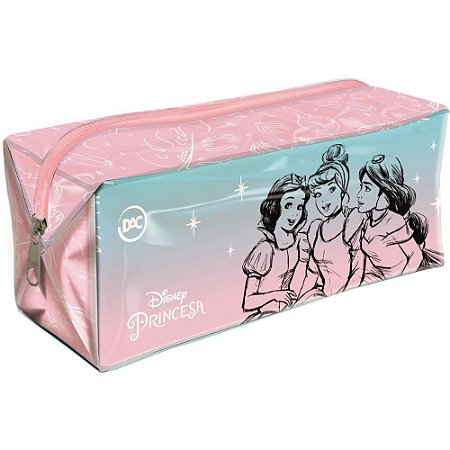 Estojo PVC Princesas Grande Rosa