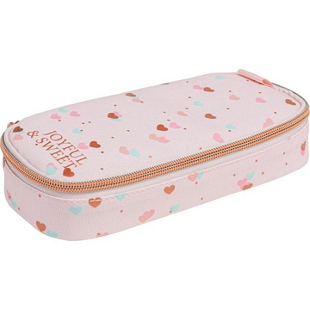 Estojo Tecido Academie Minibox Coracao Metal