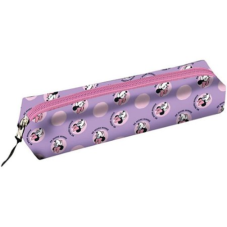 Estojo Tecido Minnie Lilas Pequeno
