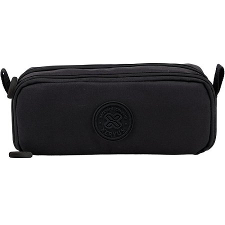 Estojo PVC College Preto Duplo