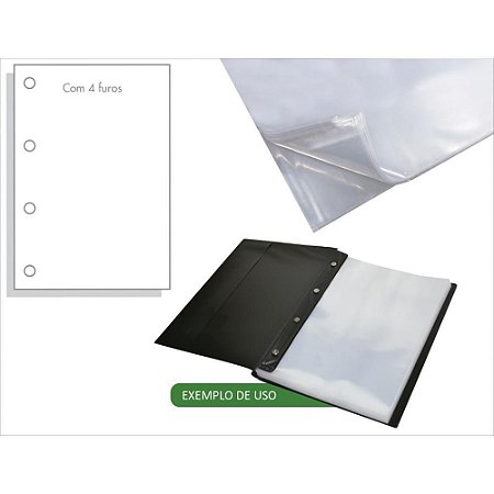 Envelope Plastico A4 4FUROS Medio 0,12 230X310MM