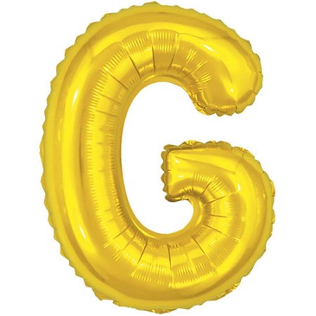 Balao Metalizado Letra G Dourado 40CM.