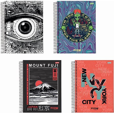 Caderno 12X1 Capa Dura FLOW 192FLS.