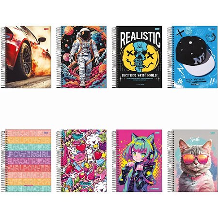 Caderno 10X1 Capa Dura ON Fleek 200FLS.