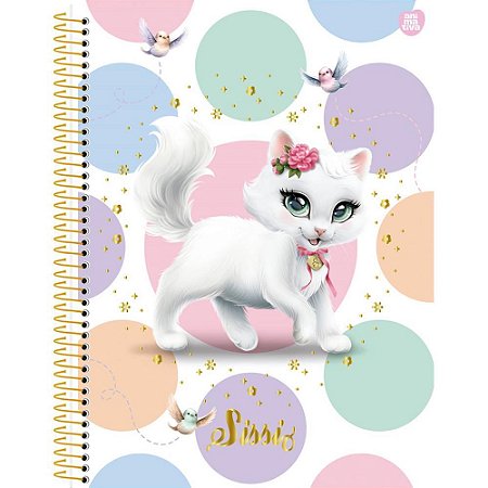 Caderno Espiral 1/4 Capa Dura Sissi 80F
