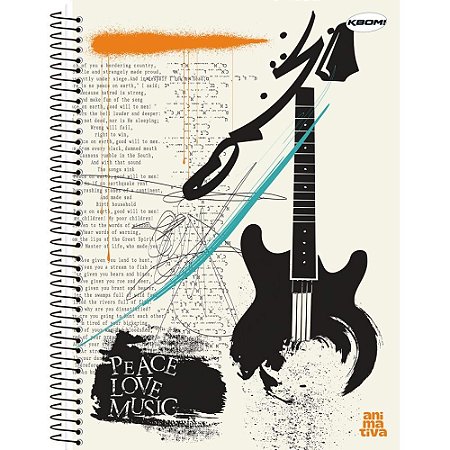 Caderno Espiral 1/4 Capa Dura KBOM Masculino 96F (17891321103347)