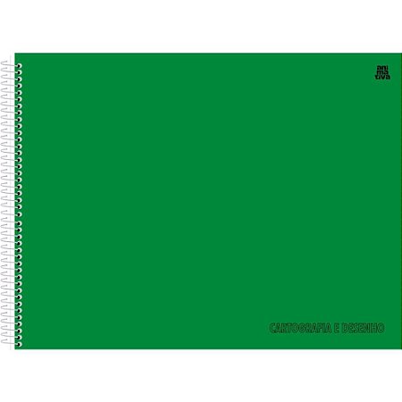 Caderno Desenho UNIV Capa Dura Verde 60F (17891321103651)