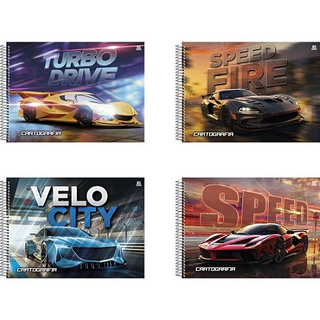 Caderno Desenho UNIV Capa Dura Silver Tuning 60F (17891321103446)