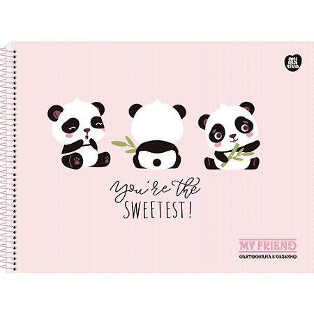 Caderno Desenho UNIV Capa Dura MY Friend 60F (17891321103477)