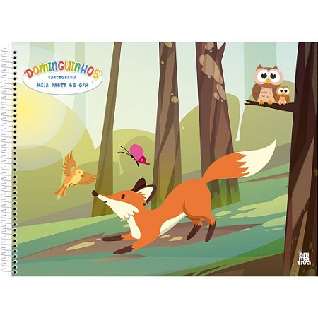 Caderno Desenho UNIV Capa Dura Dominguinhos Meia Pauta 40F (17891321103538)
