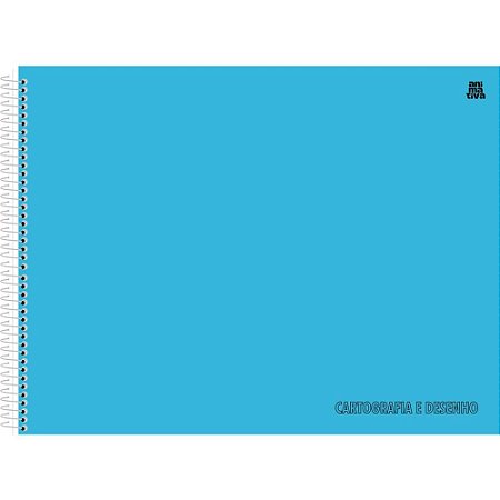 Caderno Desenho UNIV Capa Dura Azul 60F (17891321103637)