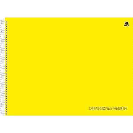Caderno Desenho UNIV Capa Dura Amarelo 60F (17891321103668)