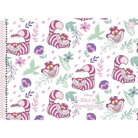 Caderno Desenho UNIV Capa Dura Alice IN Wonderland 60F
